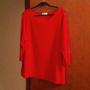 Such great material-  button detail- 28 IN. Long  Pit to Pit 25 IN.